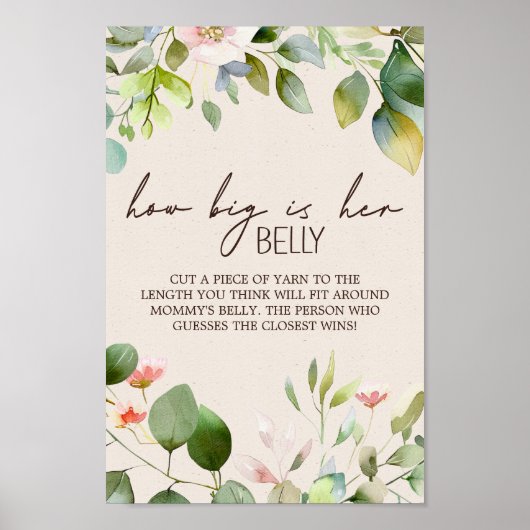 Woodland Animals Baby shower Spelbord Poster (Voorkant)