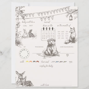 Woodland Animals Baby Voorspellingen Gissen Spel