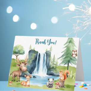 Woodland Animals Bedankt Baby shower Kaart