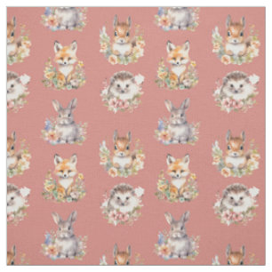 Woodland Animals beroemd gemaakt door Seashell Pin Stof