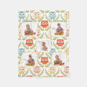 Woodland Animals bezit aangepaste Kinder foto's Bl Fleece Deken