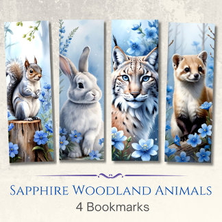 Woodland Animals Bladwijzer, Set van 4, Bunny, Lyn