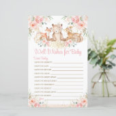 Woodland Animals Blush Floral Wishes for Baby Game (Staand voorkant)