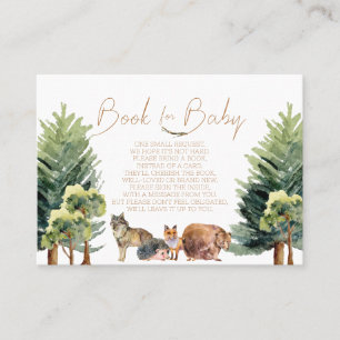Woodland Animals Boek voor Kaart Baby Wh. Plaatskaartje
