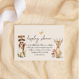 Woodland Animals Boho Baby Display Douche Notitiekaartje