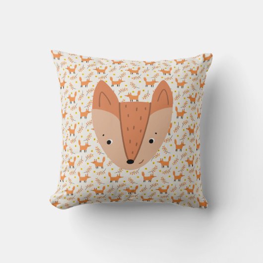 Woodland Animals Boho Design Fox Kussen (Voorkant)