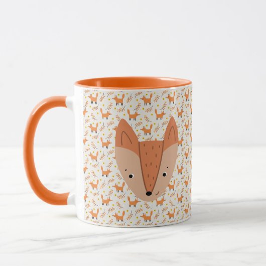 Woodland Animals Boho Design Fox Mok (Links)