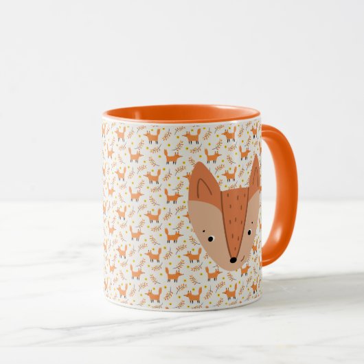 Woodland Animals Boho Design Fox Mok (Voorkant rechts)