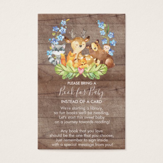 Woodland Animals Book for Baby Card (Devant)