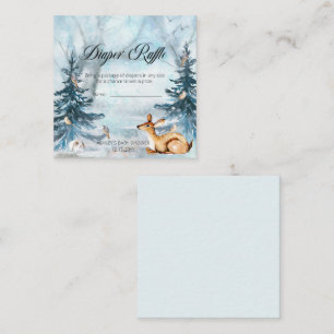 Woodland Animals Boy Baby shower Diaper Informatiekaartje