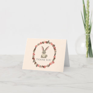 Woodland Animals Bunny Dank u Bedankkaart