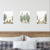 Woodland Animals Camping Kwekerij Prints (Slaapkamer)