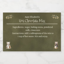 Woodland Animals Christmas Hot Cocoa Mix Groen