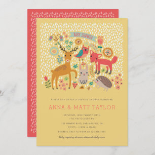 Woodland Animals Couples' Shower Kaart