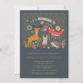 Woodland Animals Couples' Shower Kaart (Voorkant)