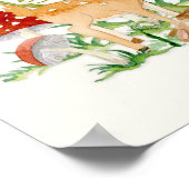 Woodland Animals Deer Fox Boy Newborn Stats Poster (Hoek)