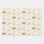 Woodland Animals en Leaf Pattern Inpakpapier Vel (Voorkant 2)