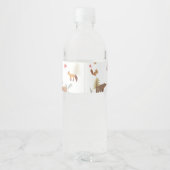 Woodland Animals Fall Baby Shower Waterfles Etiket (Achterkant)