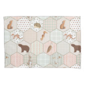 Woodland Animals Forest Patchwork Baby shower Gift Kussensloop (Voorkant)