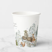 Woodland Animals Forest Winter Papieren Bekers (Achterkant)