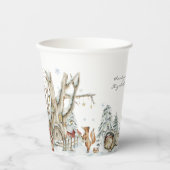 Woodland Animals Forest Winter Papieren Bekers (Voorkant)