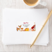 Woodland Animals Friends Pumpkin Adres Label (Insitu)