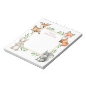 Woodland Animals gepersonaliseerde Mitswa Note Not Notitieblok (Gedraaid)
