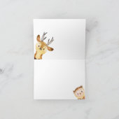 Woodland Animals Girals Baby shower Merci Note (Intérieur)