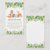 Woodland Animals Green Forest Boeken voor Baby Informatiekaartje (Voorkant / Achterkant)