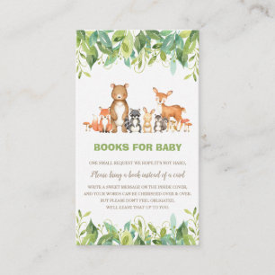 Woodland Animals Green Forest Boeken voor Baby Informatiekaartje