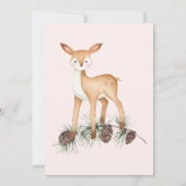 Woodland Animals Greenerd Wild One Birthday Kaart (Achterkant)