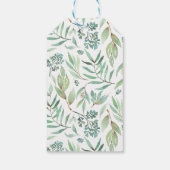 Woodland Animals Greenery Baby shower Hartelijk da Cadeaulabel (Achterkant)