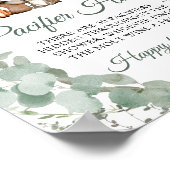 Woodland Animals Greenery Pacifier Hunt Game Sign Poster (Hoek)