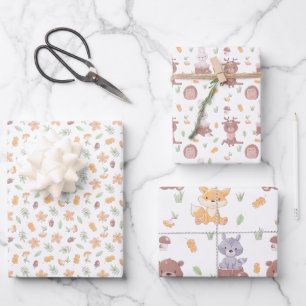 Woodland Animals Herfst Inpakpapier Vel