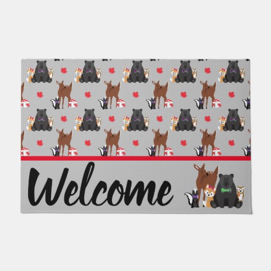 Woodland Animals Herfst Season Doormat Deurmat (Voorkant)
