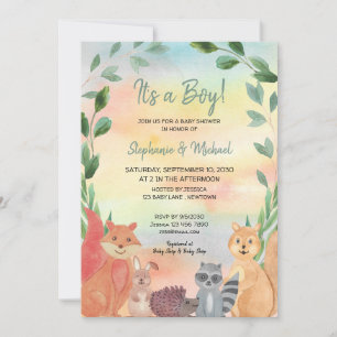 Woodland Animals Het is een Baby shower van paddes Kaart