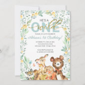 Woodland Animals, hij is een Wilde 1 Eerste Dag. Kaart (Voorkant)