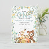 Woodland Animals, hij is een Wilde 1 Eerste Dag. Kaart (Staand voorkant)