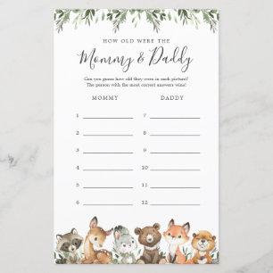 Woodland Animals Hoe oud waren de mama en papa