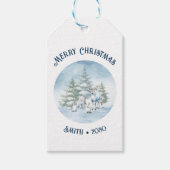 Woodland Animals Kerstmis Cadeaulabel (Voorkant)