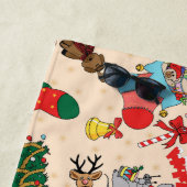 Woodland Animals Kerstmis Strandlaken (In situ)