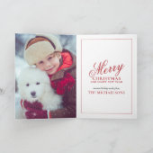 Woodland Animals met Santa Claus en Zijn Sleigh Feestdagen Kaart (Binnen)