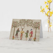 Woodland Animals Minstream Group Kaart (Gele Bloem)