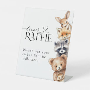 Woodland Animals Moderne Baby showers Luier Reclamebord Met Voetstuk