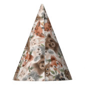 Woodland Animals Pattern Feesthoedjes (Achterkant)