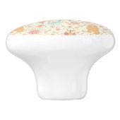 Woodland Animals Pattern Keramische Knop (Zijkant)