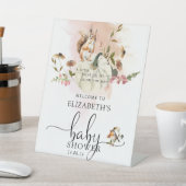 Woodland Animals Pompoen Herfst Baby shower Welkom Reclamebord Met Voetstuk (Insitu)