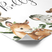 Woodland Animals Raad eens hoe groot is mama buik  Poster (Hoek)