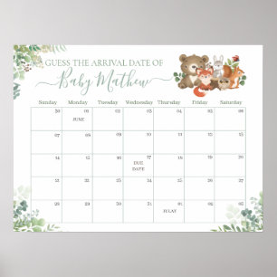 Woodland Animals raden babyboomgaard Poster