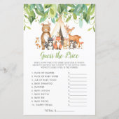 Woodland Animals raden het Baby shower van de Prij (Voorkant)